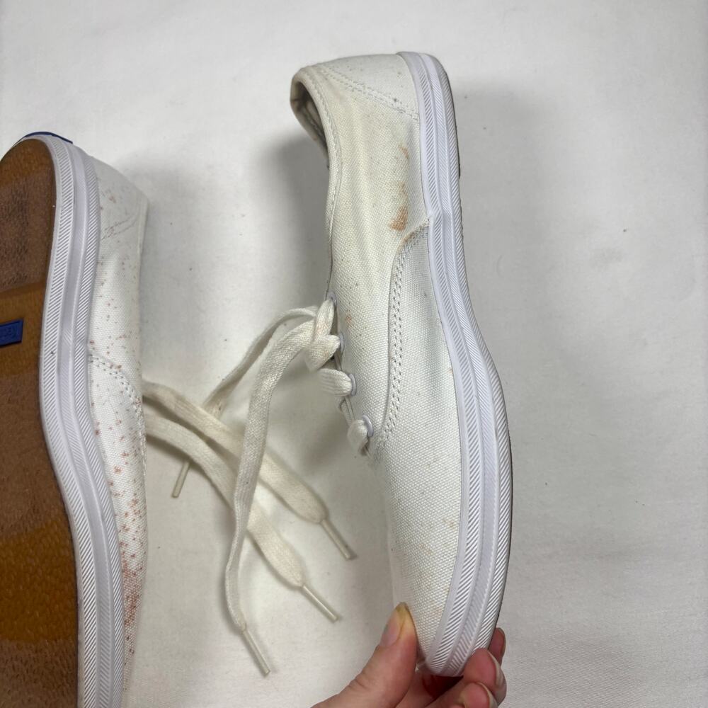 Vintage 80s Keds Champion White Canvas Sneakers Blue Label Deadstock Unworn 8.5 - Picture 11 of 11